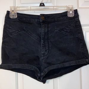 Kendall and Kylie high waisted black shorts